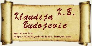 Klaudija Budojević vizit kartica